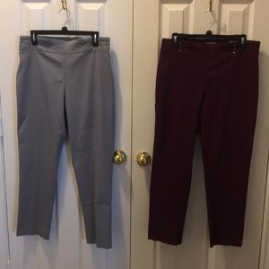 JM Collection gray stretch pants w/free pair. PL